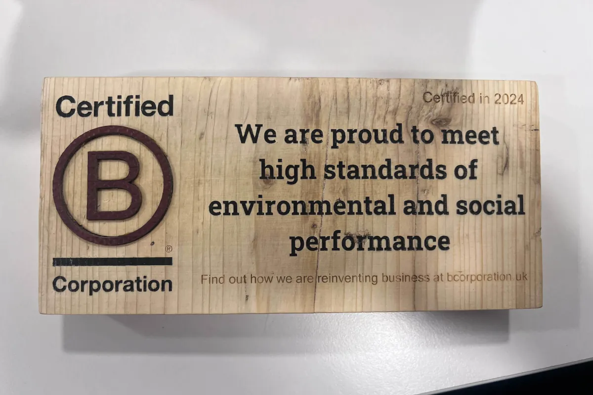 Certified B Corporation Plaque